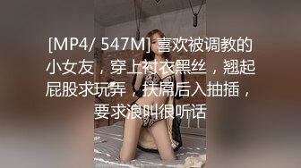 [MP4/ 547M] 喜欢被调教的小女友，穿上衬衣黑丝，翘起屁股求玩弄，扶屌后入抽插，要求浪叫很听话