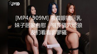 [MP4/ 909M] 带着眼镜巨乳妹子居家自慰，掰开骚穴给狼友们看看寥寥骚