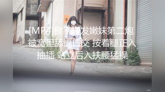 [MP4]良家短发嫩妹第二炮 被窝里舔逼口交 按着腿正入抽插 站立后入扶腰猛操