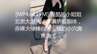 [MP4/ 839M] 很酷的小姐姐北京大漂亮，丰满娇躯酮体，赤裸大棒棒自慰，插的小穴爽爽滴！