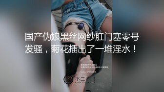 国产伪娘黑丝网纱肛门塞零号发骚，菊花插出了一堆淫水！