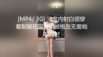 [MP4/ 3G] 无套内射白领穿着制服在厨房里被炮友无套啪啪内射